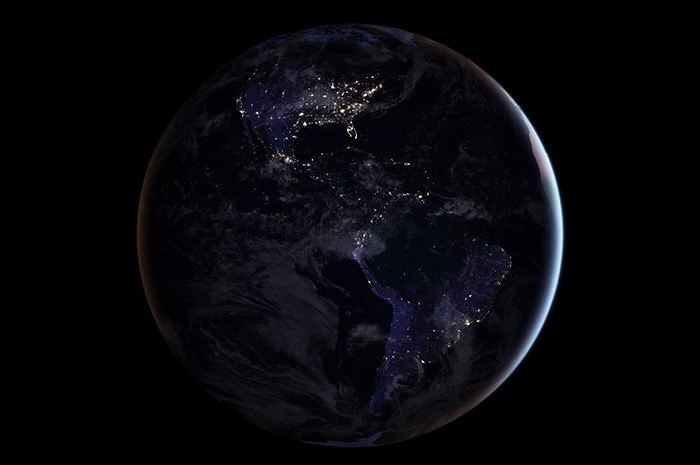 Imagem do globo terretre (Foto: earthobservatory.nasa.gov)