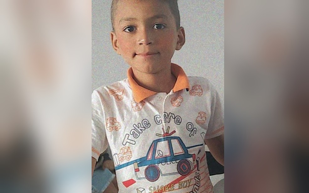 Menino Davi Luiz Rosa, de 7 anos, morto após ser agredido em Goianésia — Foto: Reprodução/TV Anhanguera