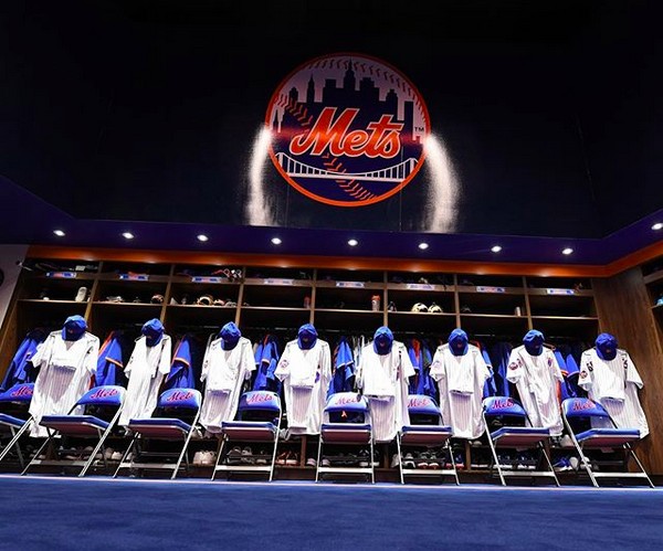 O vestiário do New York Mets (Foto: Instagram)