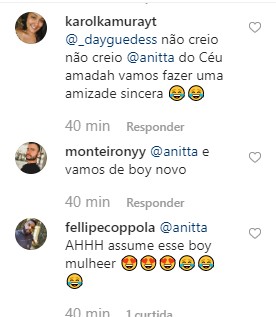 Fãs comentam romance de Anitta e Caio Cabral (Foto: Reprodução / Instagram)