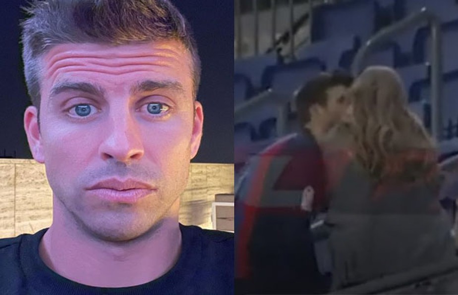 Gerard Piqué é flagrado trocando beijos com namorada após último jogo da carreira