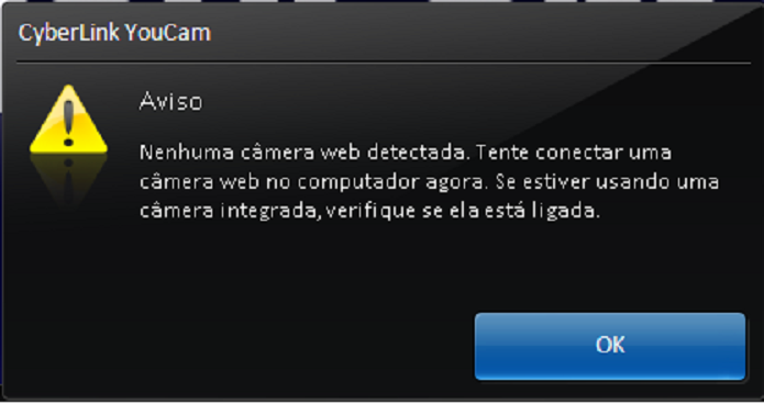 Alerta de webcam não detectada (Foto:Divulgação/HP)