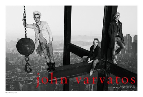Green Day em campanha de 2012 da John Varvatos