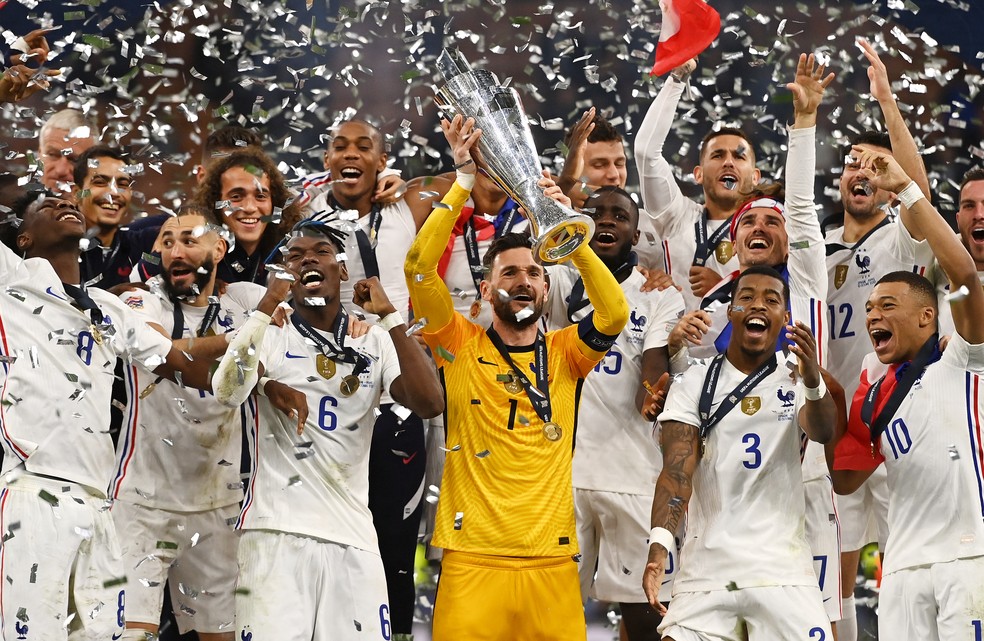 França vence a Espanha de virada e conquista a Liga das Nações — Foto: Getty Images