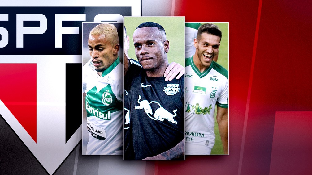 Jogadores emprestados pelo São Paulo — Foto: Editoria de arte