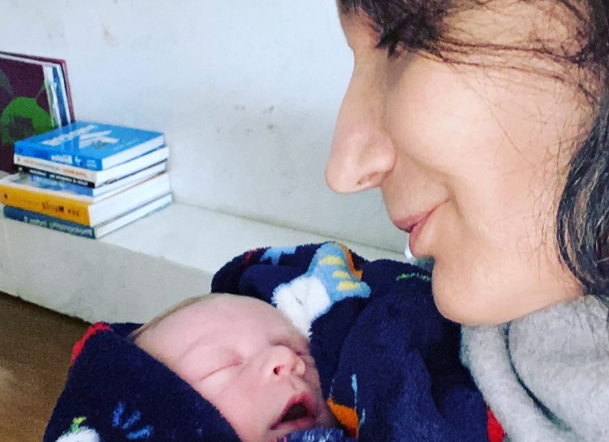 Zizi Possi e o neto, Matteo, filho de Luiza Possi (Foto: Reprodução / Instagram)