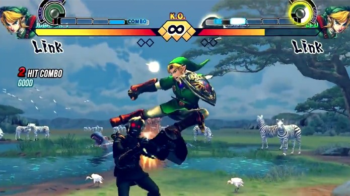 Link, herói da série The Legend of Zelda vira lutador em Street Fighter 4 (Foto: Reprodução: YouTube)