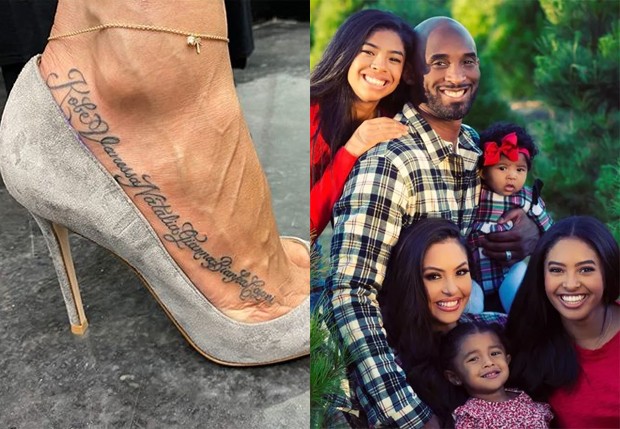 Vanessa Bryant mostra novas tattoos, com nomes do marido e das filhas (Foto: Reprodução/Instagram)