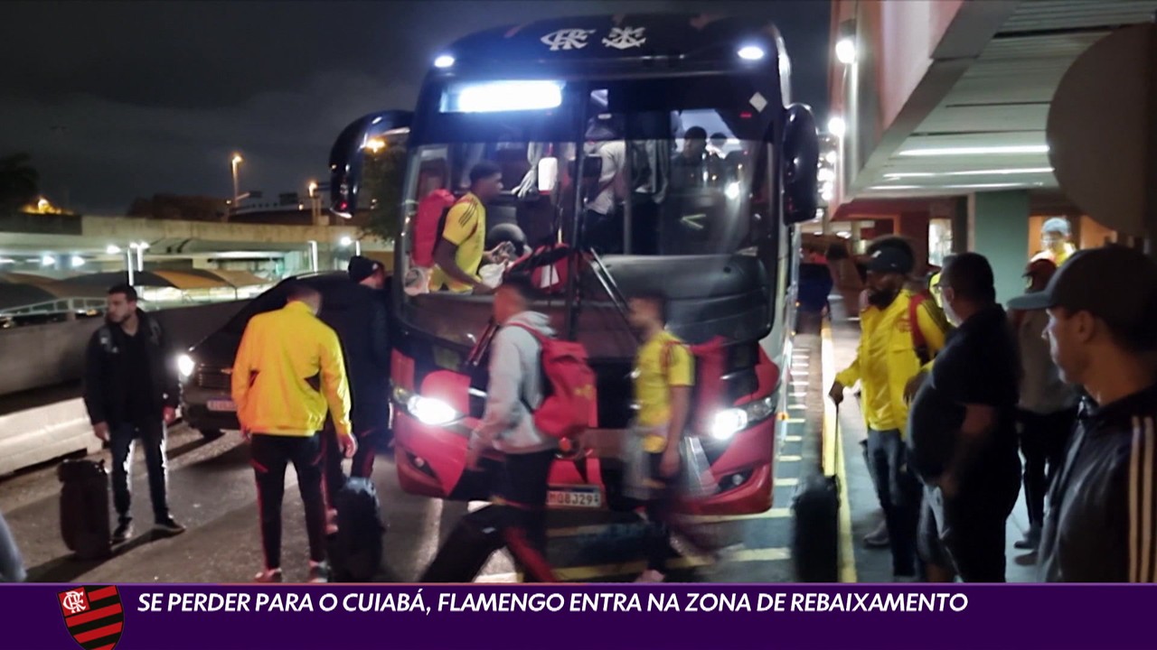 Se perder para o Cuiabá, Flamengo entra na zona do rebaixamento