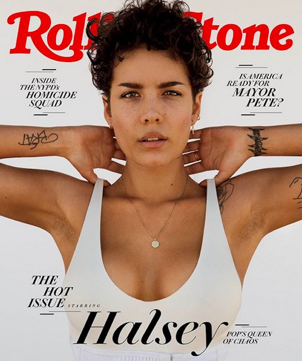 A cantora Halsey na capa da revista Rolling Stone (Foto: Instagram)