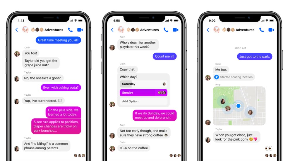 Messenger 4 tem interface mais simples, porém traz mesmos recursos do atual Messenger — Foto: Divulgação/Facebook