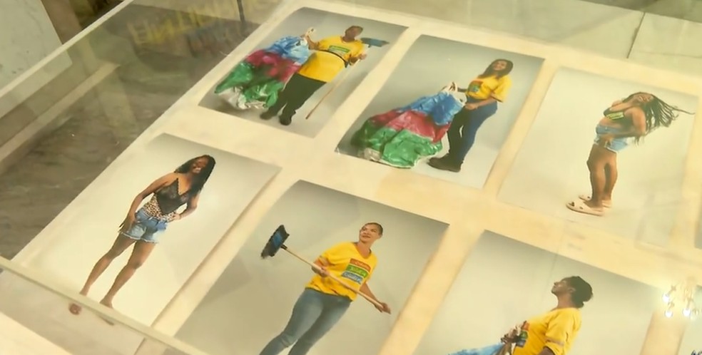 Câmara Municipal de Araraquara recebe exposição de fotos de coletoras de materiais recicláveis — Foto: Reprodução/EPTV