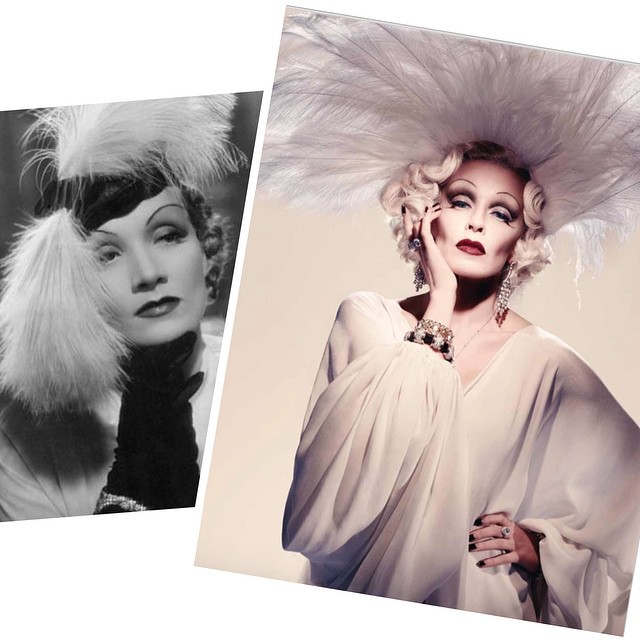 Marlene Dietrich e Kylie Minogue (Foto: Reprodução)