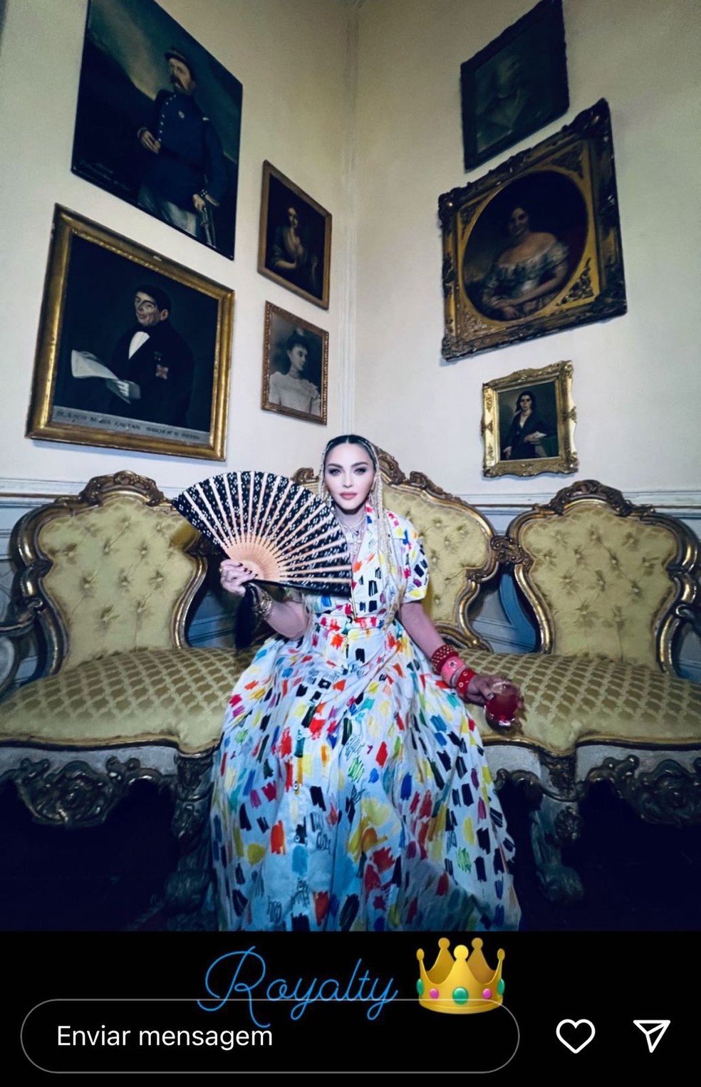 Madonna está na Sicília, Itália — Foto: Reprodução/Instagram