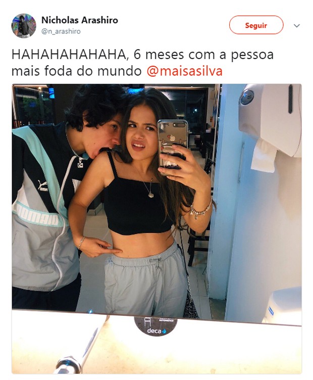 Nicholas se declarou para Maisa na web (Foto: Reprodução/Instagram)