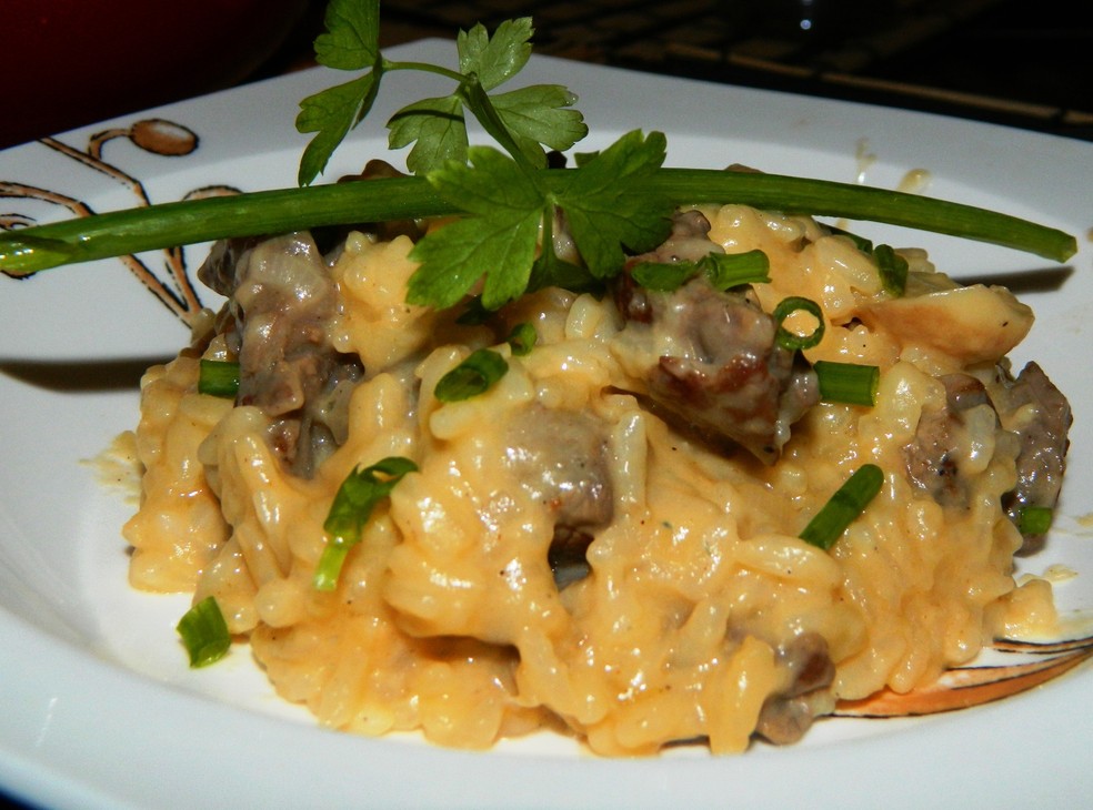 Risoto de Filé Mignon com Gorgonzola e Champignon | Receitas Gshow | Gshow