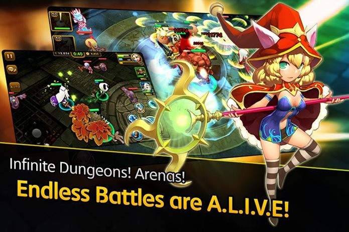 Chefes incríveis e combates emocionantes esperam por você neste game para iOS (Foto: Divulgação / NHN)