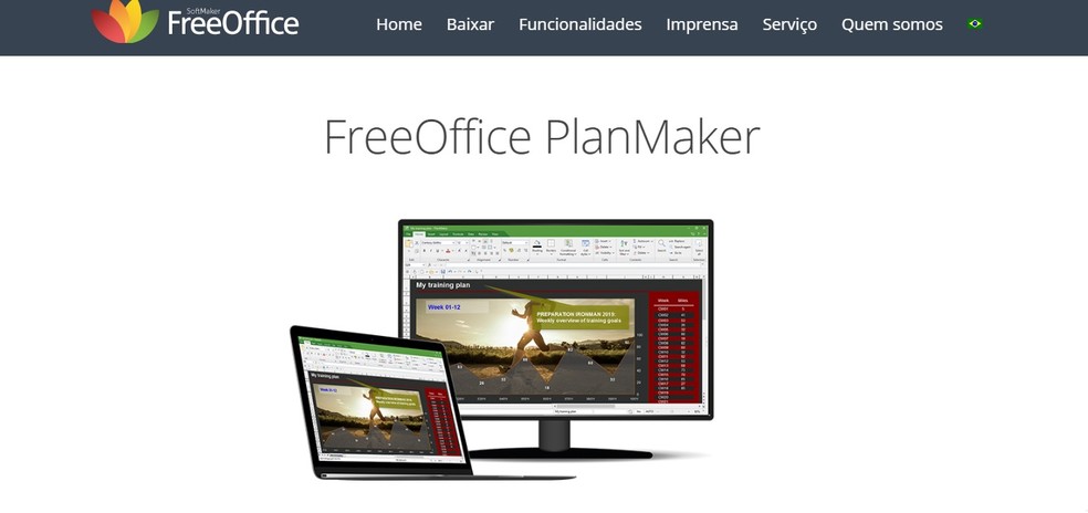 O FreeOffice PlanMaker permite inserção de imagens, desenhos, molduras de texto ou gráficos em 2D e 3D — Foto: Reprodução/Carol Fernandes