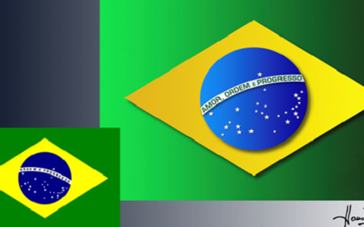 Bandeira do Brasil com PEga fogo cabaré no lugar de Ordem e