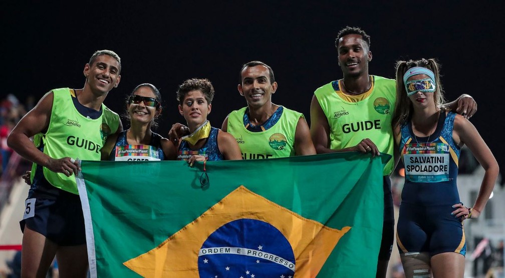 Thalita Simplicio, Lorena Spoladore e Jerusa Geber no Mundial de Atletismo Paralímpico — Foto: CPB