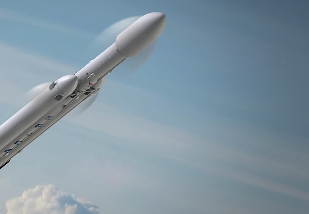 Falcon Heavy, da SpaceX (Foto: Reprodução/Facebook/SpaceX)