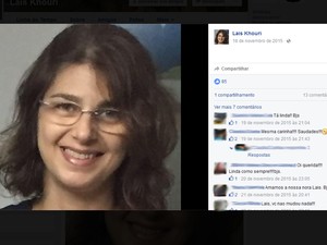 A mulher, Lais Khouri, foi encontrada morta dentro do apartamento (Foto: Reprodução / Facebook)