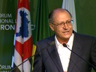 Alckmin diz que prêmio sobre gestão hídrica é 'modéstia à parte, merecido'