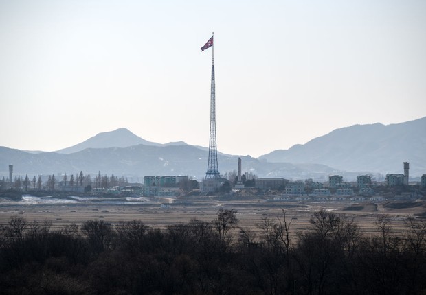 Bandeira da Coreia do Norte (Foto: Carl Court/Getty Images)