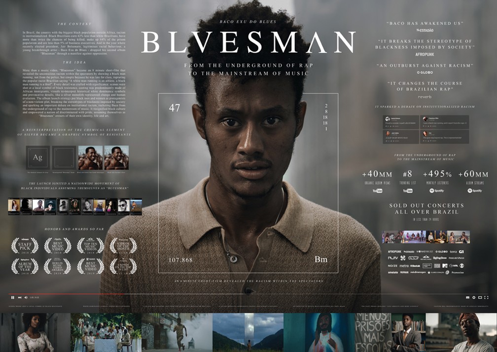 O clipe 'Bluesman', de Baco Exu do Blues, conquistou o Grand Prix na categoria 'Entertainment for Music' do Cannes Lions 2019 â€” Foto: DivulgaÃ§Ã£o