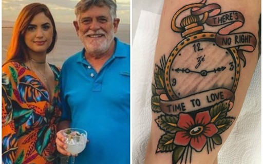 Carol Junger faz tatuagem para José de Abreu: "Não existe hora certa para amar"
