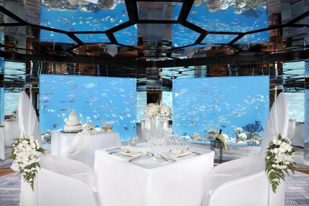 Hotel nas Maldivas realiza casamentos embaixo d’água (Foto: Divulgação)