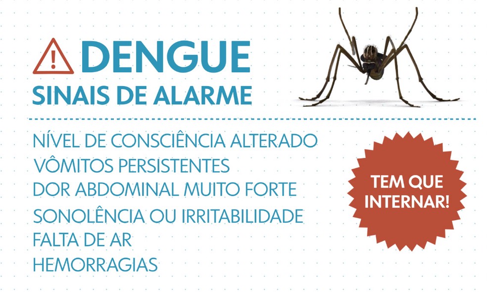Dengue: sinais de alarme bem estar — Foto: Arte/TV Globo