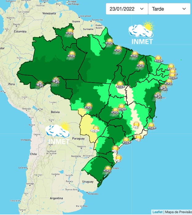 Previsão do tempo: calor e pancadas de chuva predominam no Brasil 