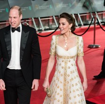 Kate e William no BAFTA em 2020 — Foto: Getty Images