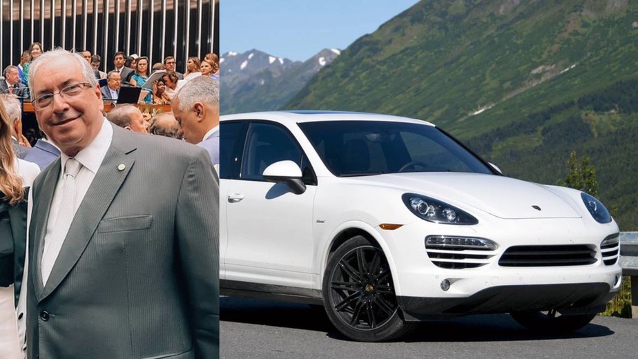 Eduardo Cunha, ex-presidente da Câmara, e um Porsche Cayenne 2013, um dos seis modelos de carro de Cunha