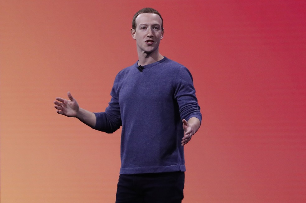 Mark Zuckerberg no encontro anual do Facebook na Califórnia — Foto: Stephen Lam/Reuters