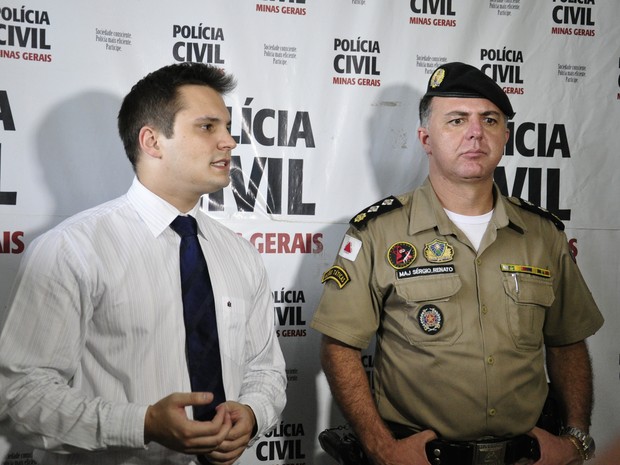 Delegado Evandro Radaeli e o major Sérgio Renato (Foto: Divulgação/Polícia Militar)