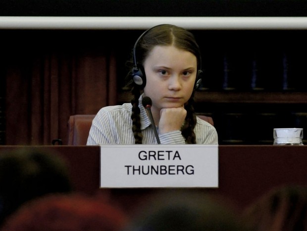  Abril de 2018, Greta participa de seminário no Senado de Roma para discutir mudanças climáticas (Foto: (Photo by Simona Granati - Corbis/Getty Images,))