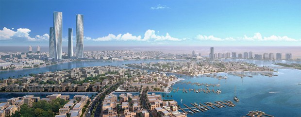 Lusail City, no Qatar, teria espaço para 200 mil residentes (Foto: Divulgação)