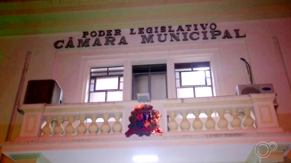 Câmara de Vereadores de Lins será o palco da eleição indireta do próximo dia 9 de outubro — Foto: TV TEM/Reprodução