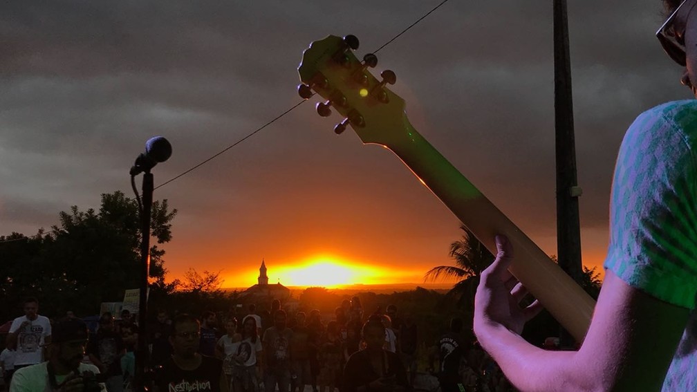 Pôr do sol com show na Casa da Pólvora, em João Pessoa (Foto: Funjope/Divulgação)