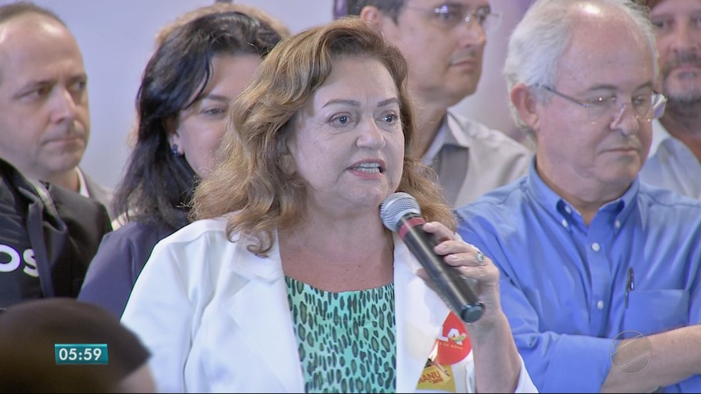 Maria Lúcia Cavalli Neder (PC do B), candidata ao Senado (Foto: TVCA/ Reprodução)
