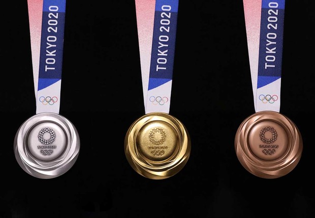 Medalhas de Tóquio 2020 são feitas de gadgets reciclados (Foto: Divulgação)