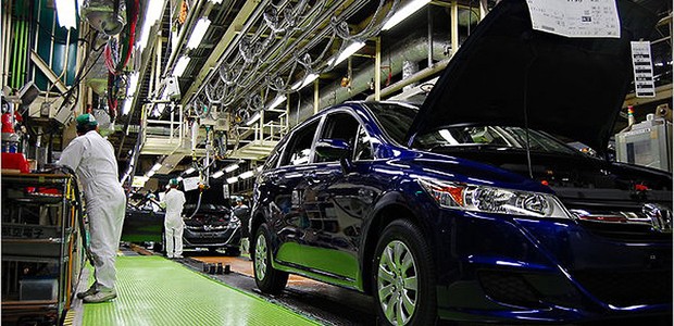 Fábrica de veículos da Honda no Japão (Foto: Getty Images)