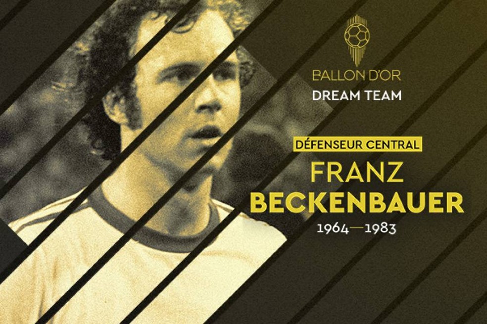 Franz Beckenbauer foi eleito para o Dream Team da Bola de Ouro — Foto: France Football