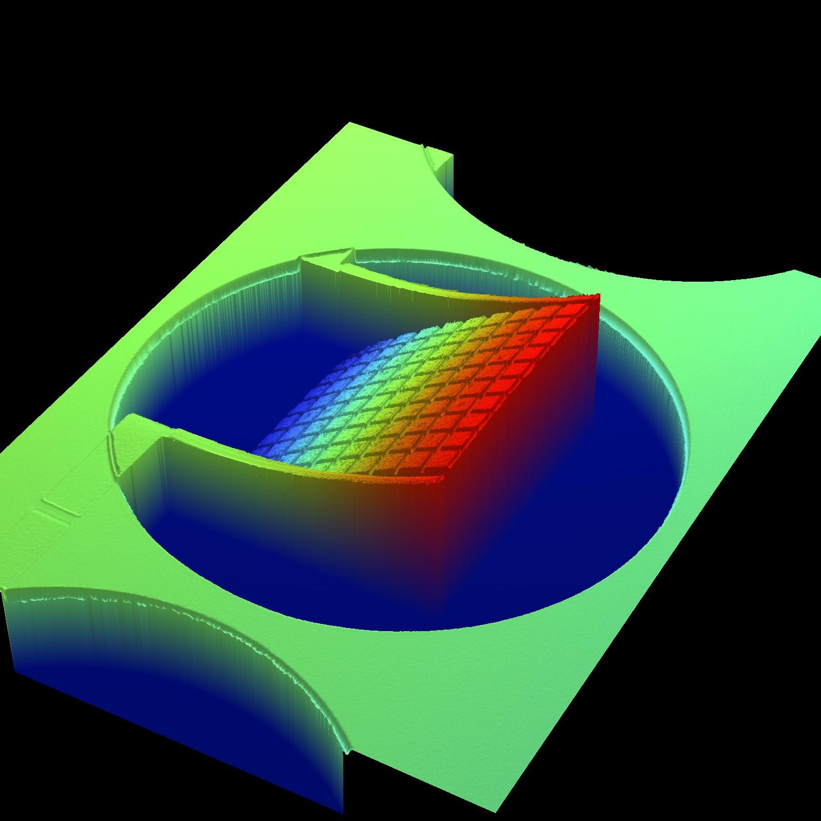 Estrutura de metamaterial integrada a transdutor térmico nanomecânico para aumentar absorção de ondas eletromagnéticas na faixa THz (Foto: Optical Profilometer Metamaterials/Flickr)