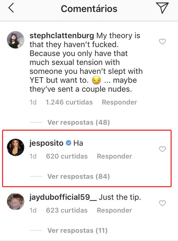 Comentário de Jennifer Esposito sobre Lady Gaga e Bradley Cooper (Foto: Reprodução/Instagram)