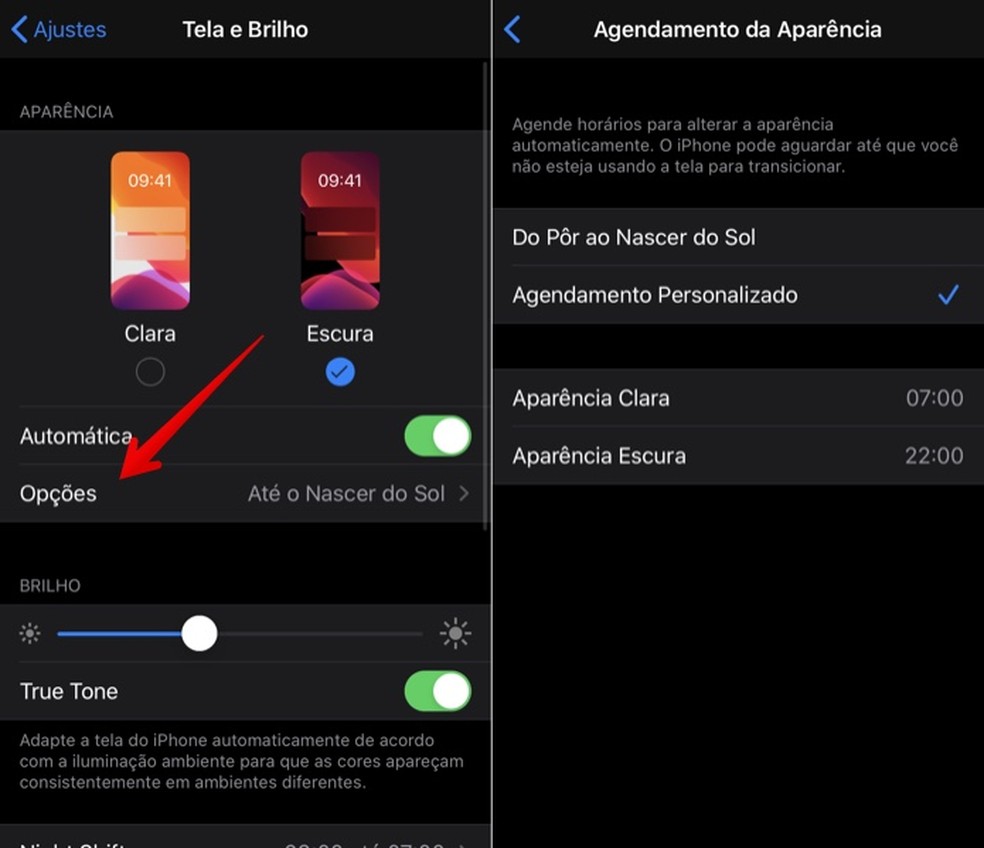 Ios 13 Como Ativar O Modo Noturno No Iphone Temas Techtudo O modo escuro está disponível para utilizadores com o ios 13. ios 13 como ativar o modo noturno no