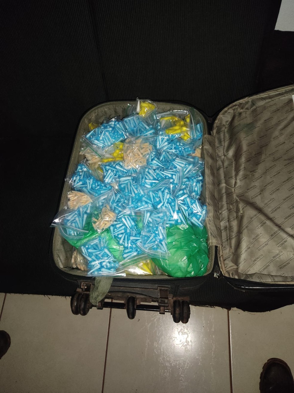 Droga encontrada na residência dos suspeitos. — Foto: Reprodução