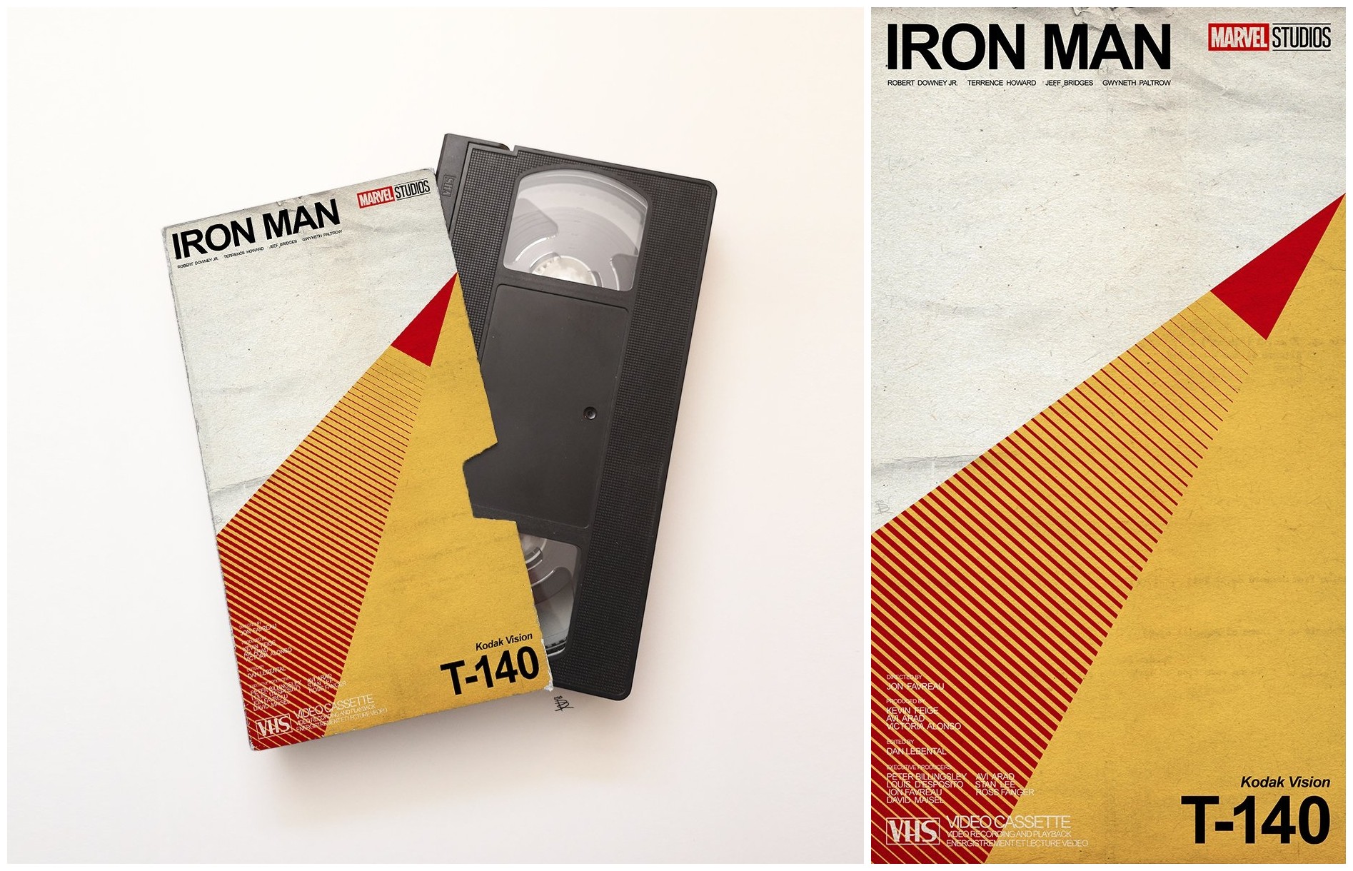 A capinha da vita de VHS de Homem de Ferro (2008) imaginada pelo designer britânico George Grey (Foto: Twitter)